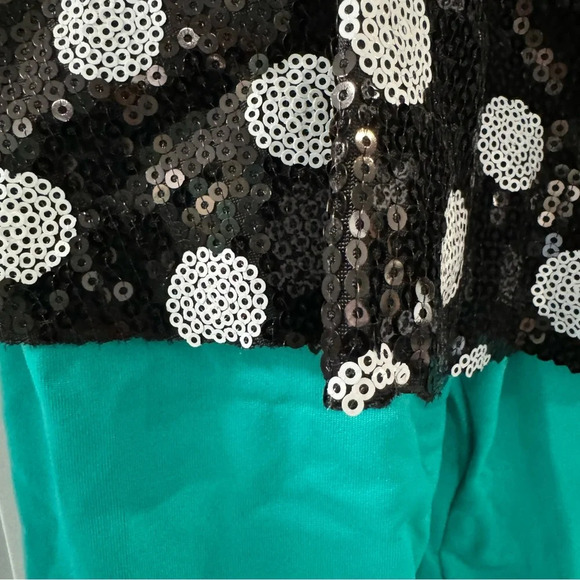 Weissman Costumes Polka Dot Catsuit with Bow Tiered Bodice over Leggings size MC - Picture 6 of 9